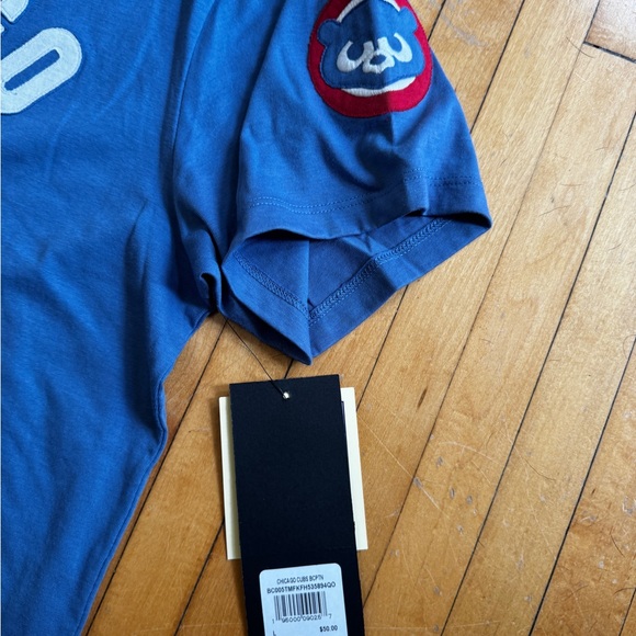 NWT 47 Chicago Cubs Cooperstown Collection Cadet Blue T-Shirt Sz. L - Picture 3 of 6